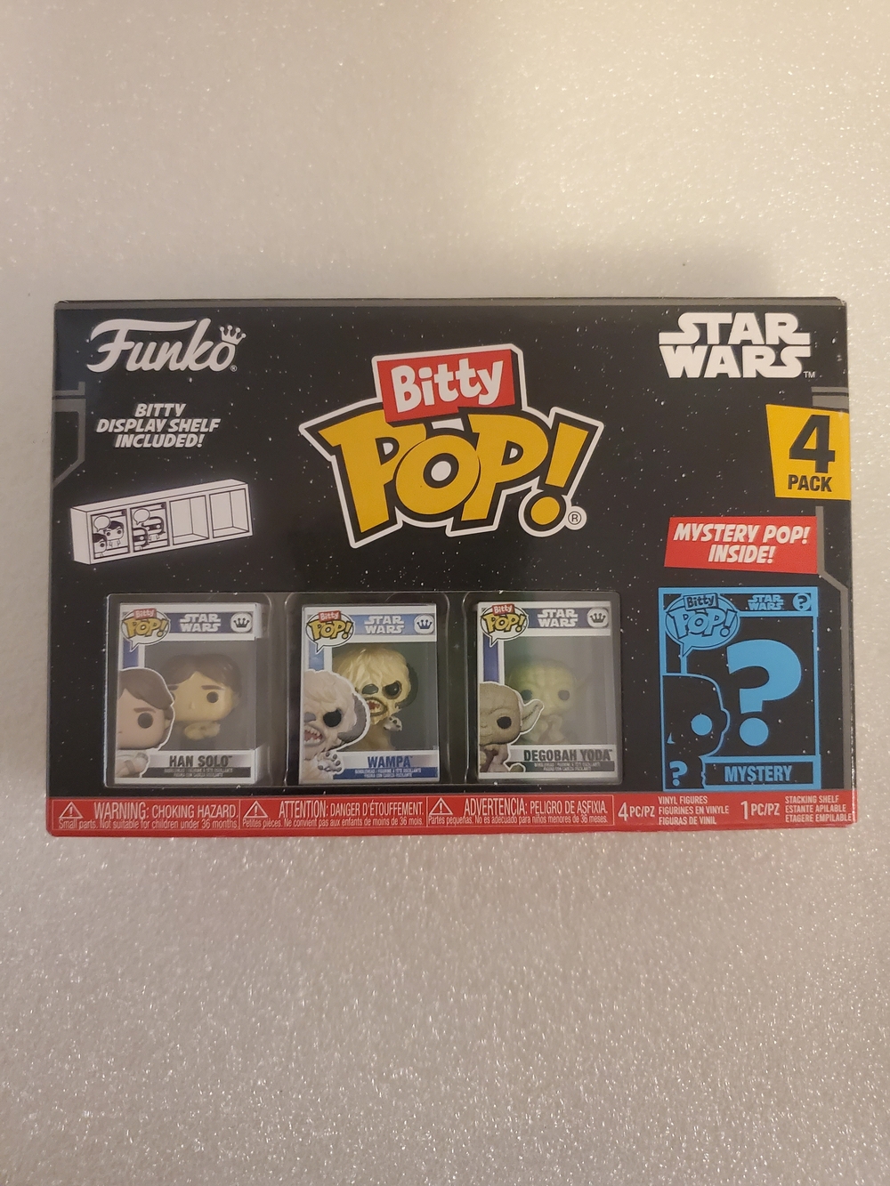 Funko Bitty Pop! Star Wars 4-Pack Han Solo Wampa Tusken Raider + Mystery New